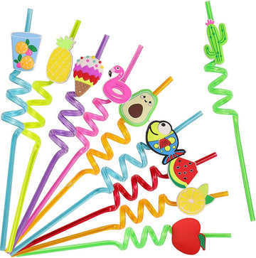 Twirly Multicolor straws Pack