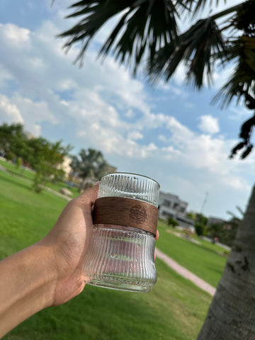 Linear Tall Ribbed Jar