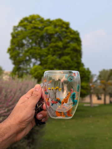 Double Walled Flower Glass