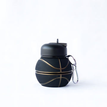 Silicone Collapsible Black Water Bottle
