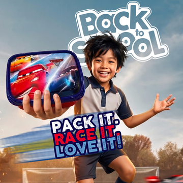 Disney Cars Kids Lunch Box | Lightning McQueen Compartment Tiffin