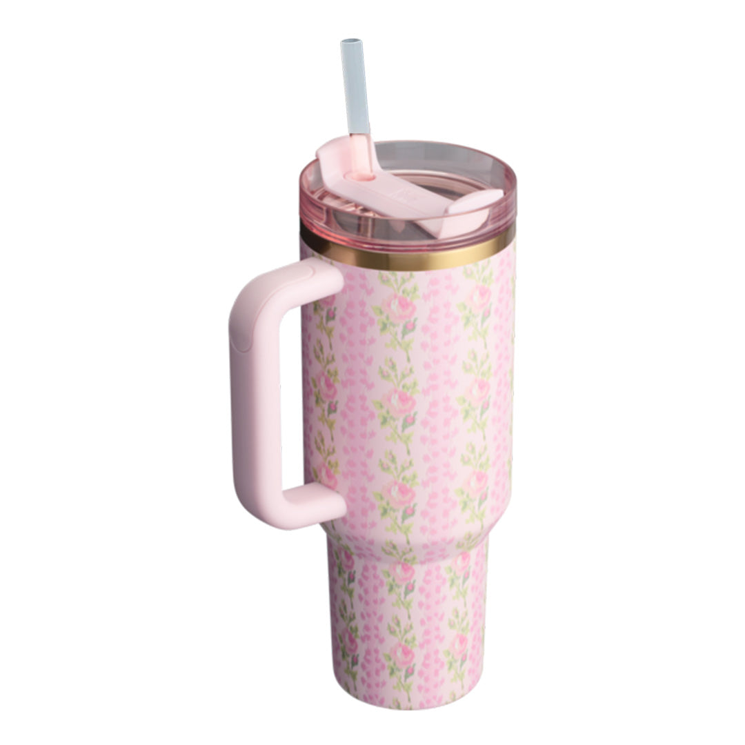 Stanley x Loveshackfancy Quencher| 40 OZ| Blooming Heirloom Pink