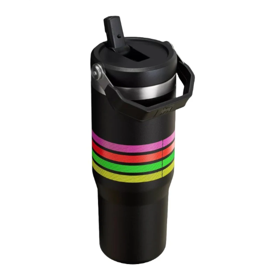 Stanley Black Green Lid Flip Straw Tumbler | 30 OZ