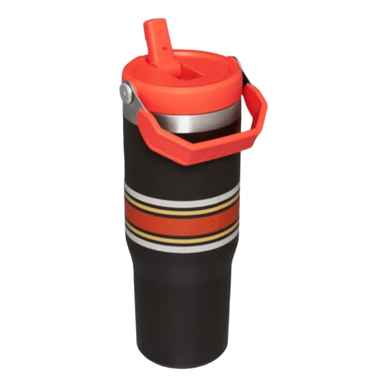 Stanley Black Orange Lid Flip Straw Tumbler | 30 OZ